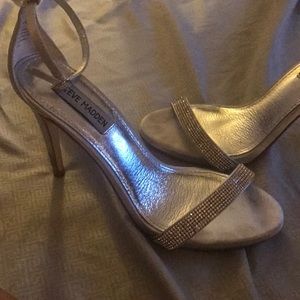 Steve Madden silver heels!